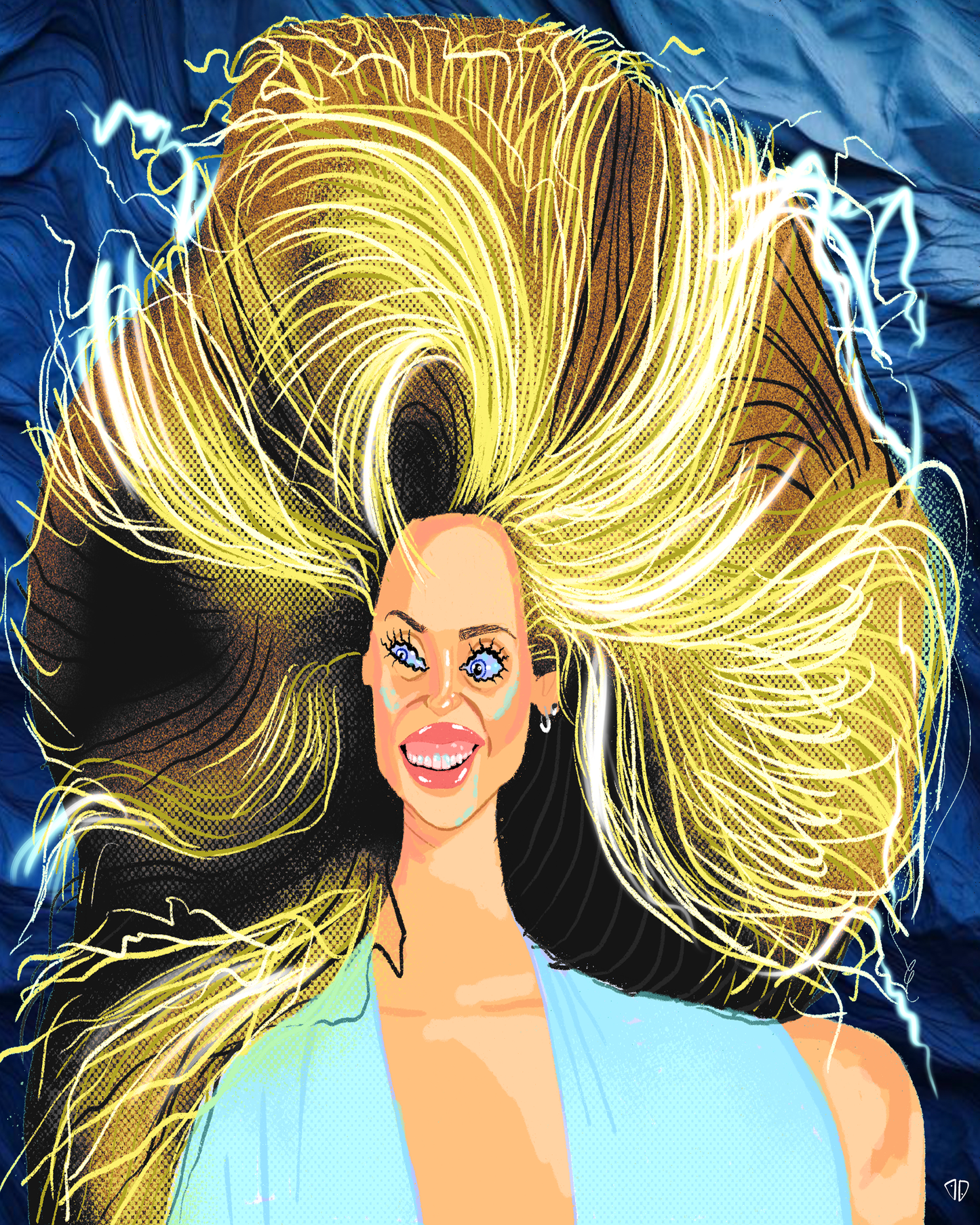 Miley with The Big Hair